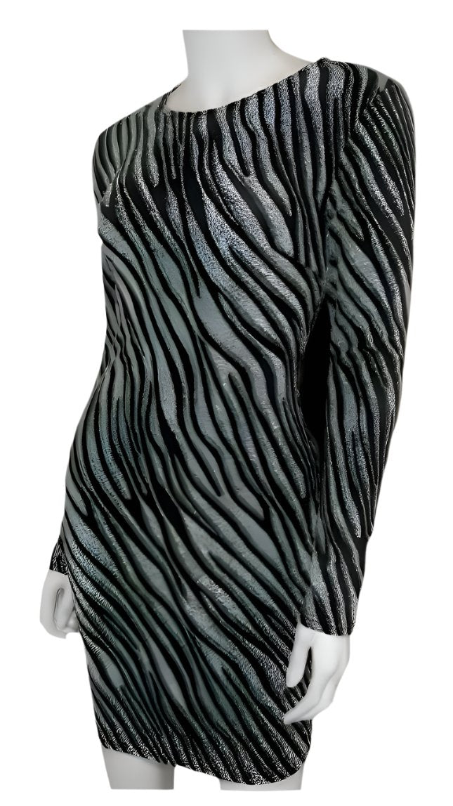Black & Sliver Body Con dress