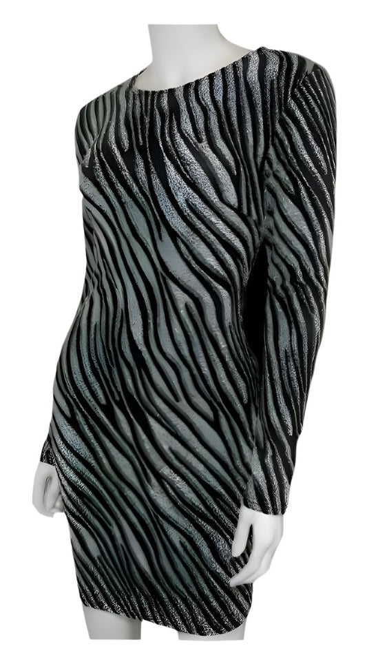 Black & Sliver Body Con dress